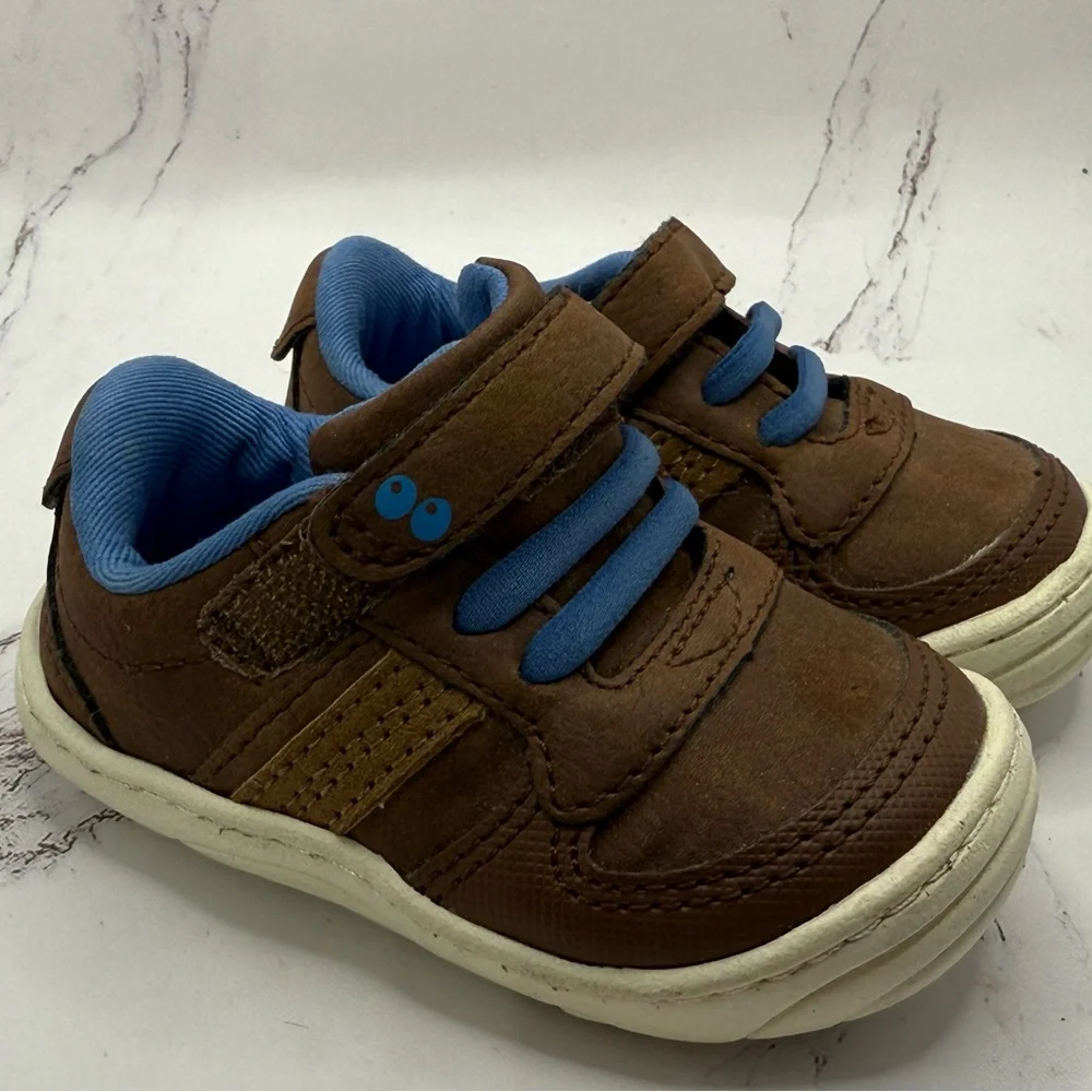 Suprize by Stride Rite Alec Boy Shoes Blue Brown Walking Toddler baby size 3